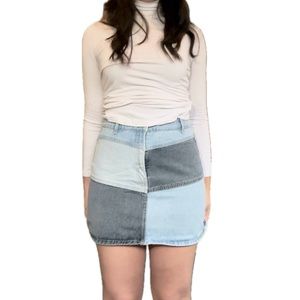 Denim Patchwork Skirt 💙